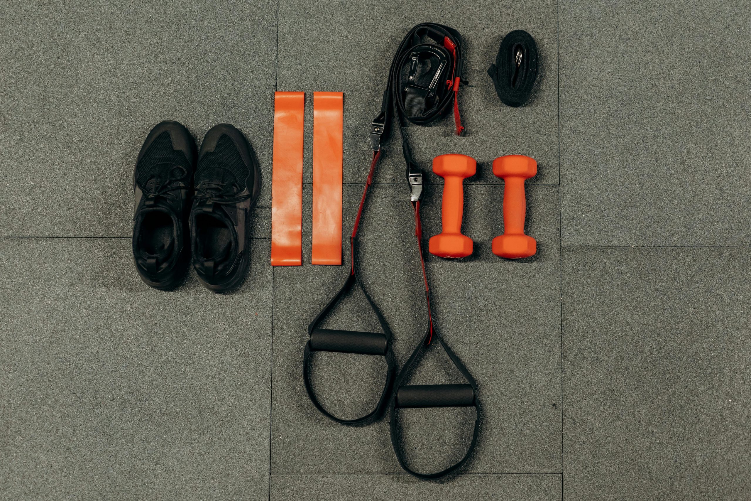 Simple set of workout equipment.